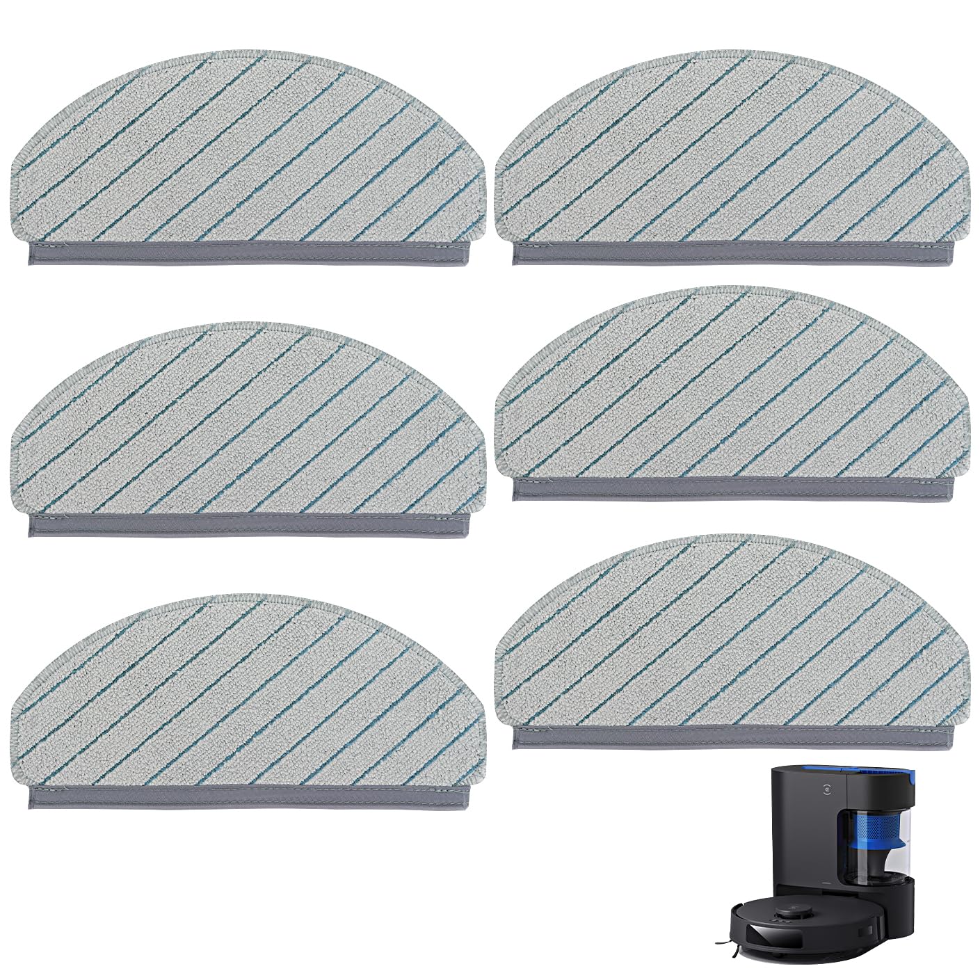 Mop Pads Replacement for Yeedi C12 PRO PLUS/C12 PLUS/C12 Robot Vacuum Cleaner, Include Washable and Reusable Soft Microfiber Mop Pads Accessories Part（6 Pack）