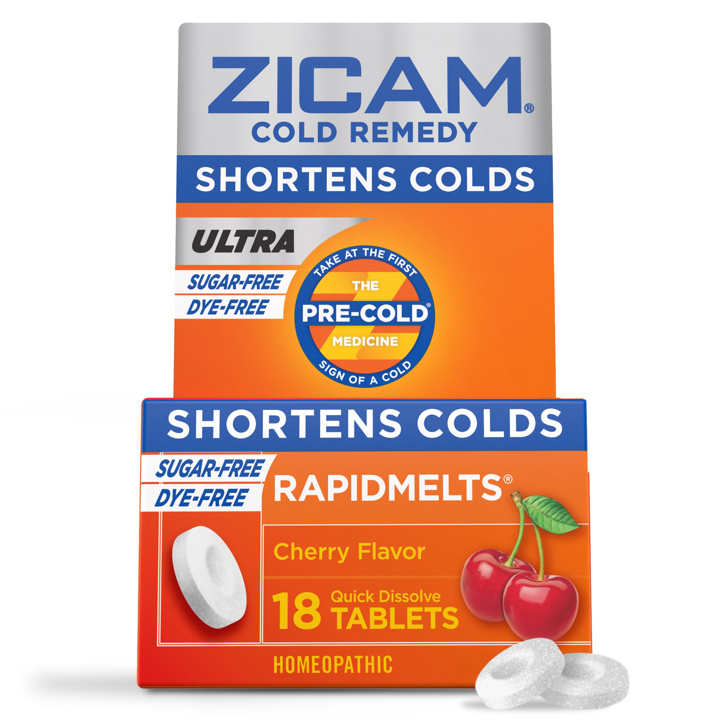 Ultra Cold Remedy Rapidmelts Cherry Flavor Quick Dissolve Tablets Free Of Artificial Dyes 18 Count (Pack of 1) Multi