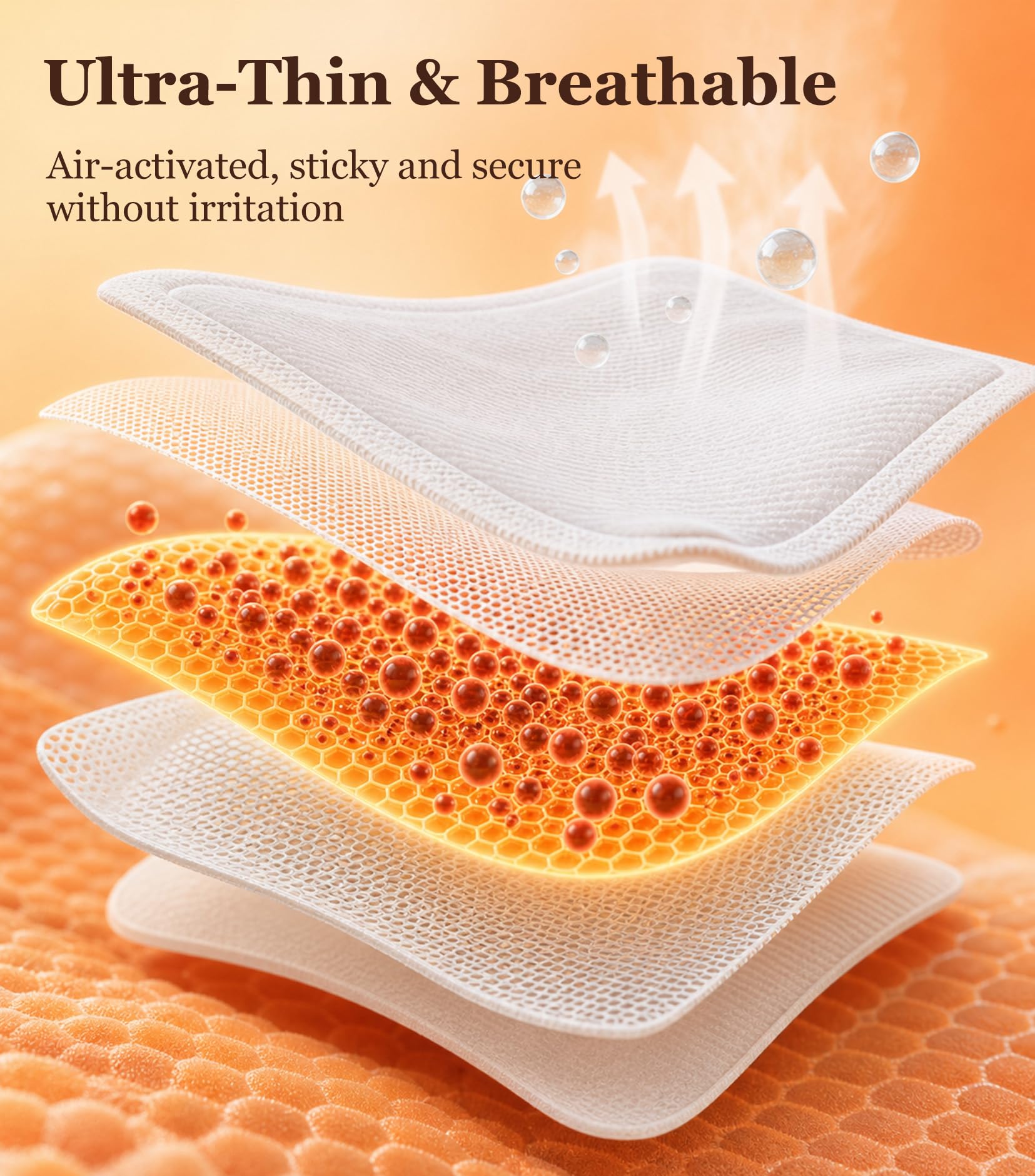 Portable Menstrual Pain Relief Heat Patch, Adhesive Heat Patches for Period Cramps and Backache Relief, Disposable Air Activated Body Warmers - Up to 10 Hours — Amazon image 6