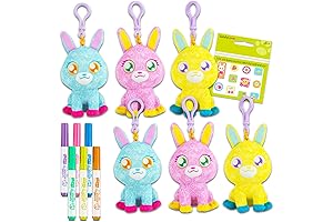 Doodle Bear Washable Keychain Clip-On Plush Toy Bundle - Perfect as Party Favors