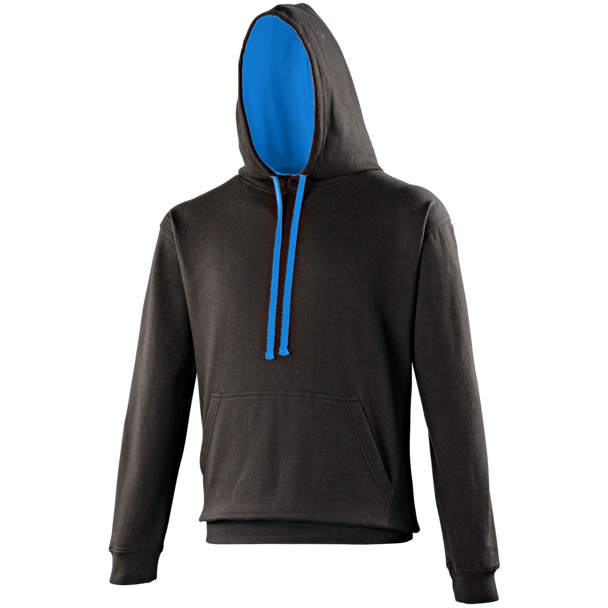 Just Hoods Unisex Noir Hooded Sweatshirt Varsity