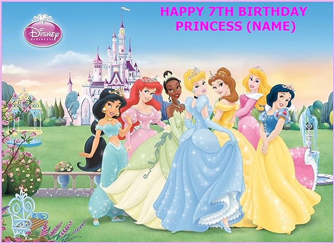 DISNEYS Prinzessin 27,94 cm x 20,32 cm A4 Tortendekoration kann individuell mit Namen und Alter ...