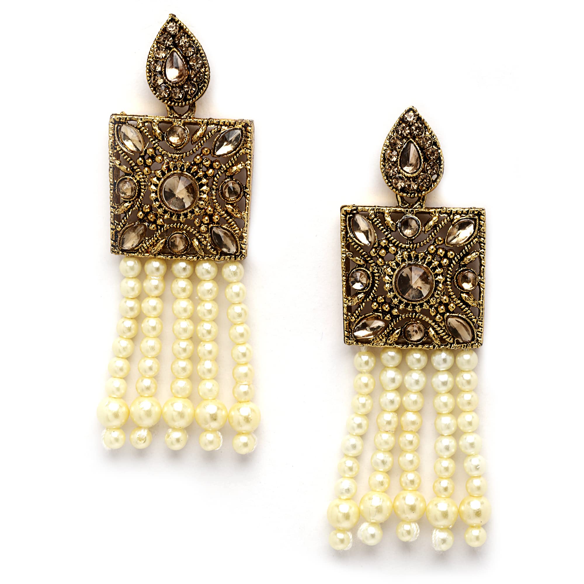 Shining Diva Fashion Latest Stylish Traditional Earrings for Women and Girls (14418er)(Cream) (B0BTHV17VW) Amazon Price History, Amazon Price Tracker