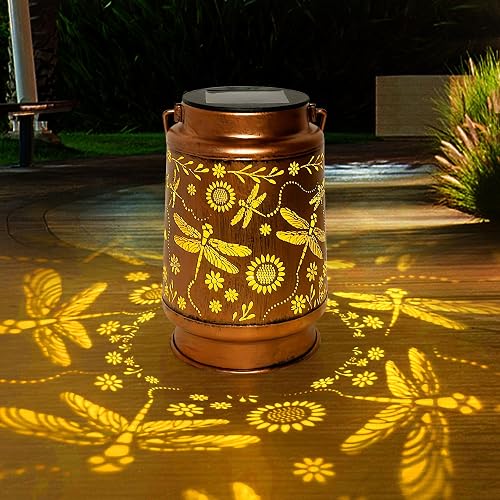 ANYTALK Birthday Gifts for Women Mom Grandma, Dragonfly Solar Lanterns
