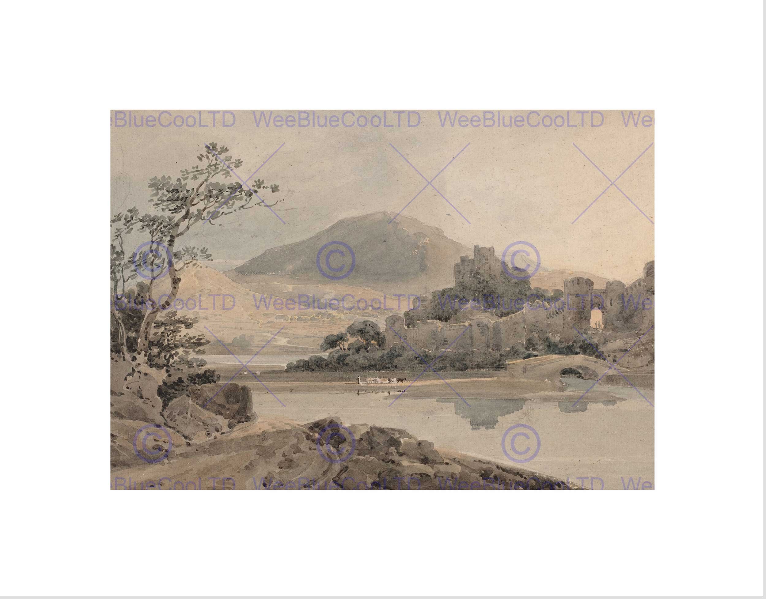 Wee Blue Coo Thomas Girtin British Conway Castle North Wales Wall Art Print