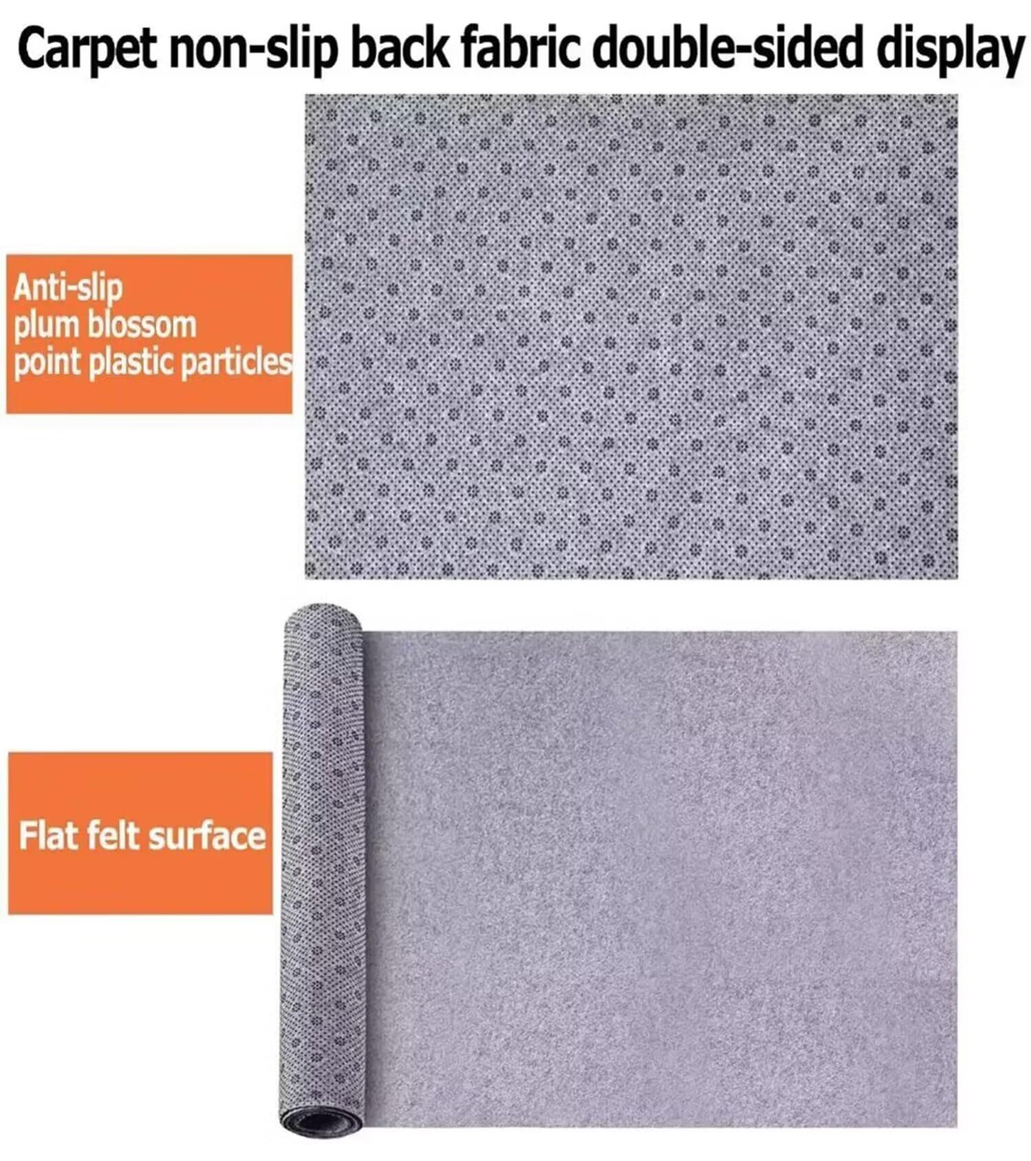 Paño secundario para hacer alfombras, punto de cojín de fieltro de plástico, base de alfombra antideslizante, 71 x 59 pulgadas