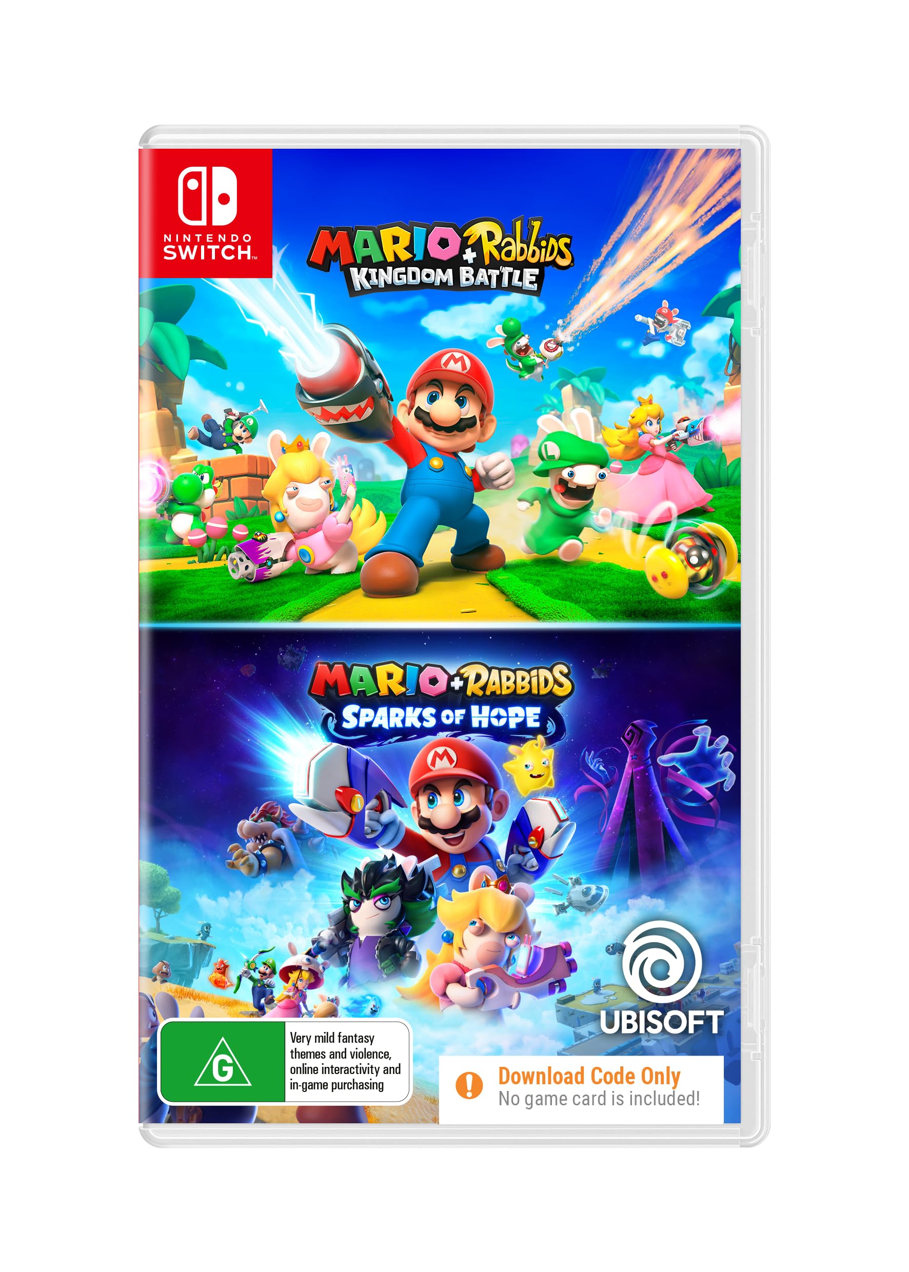 Mario + Rabbids Kingdom Battle & Sparks of Hope Bundle - Nintendo Switch Code in Box - 1