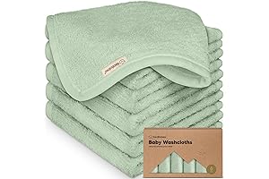 Gentle Baby Washcloths: 6-Pack of Premium Viscose Bamboo Softness for Newborn Care