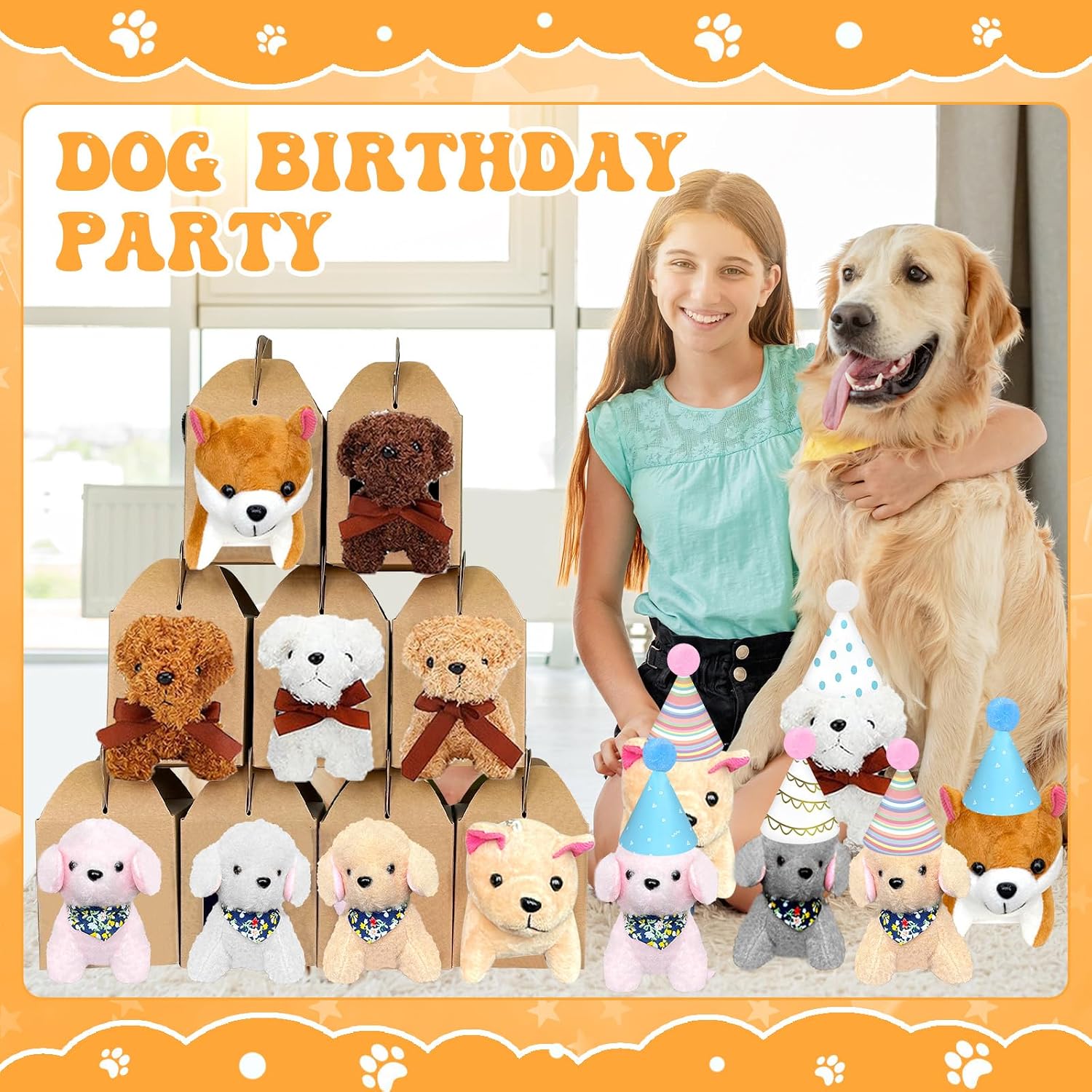 60 Pcs Adopt A Puppy Party Favors Mini Plush Stuffed Animals image 3