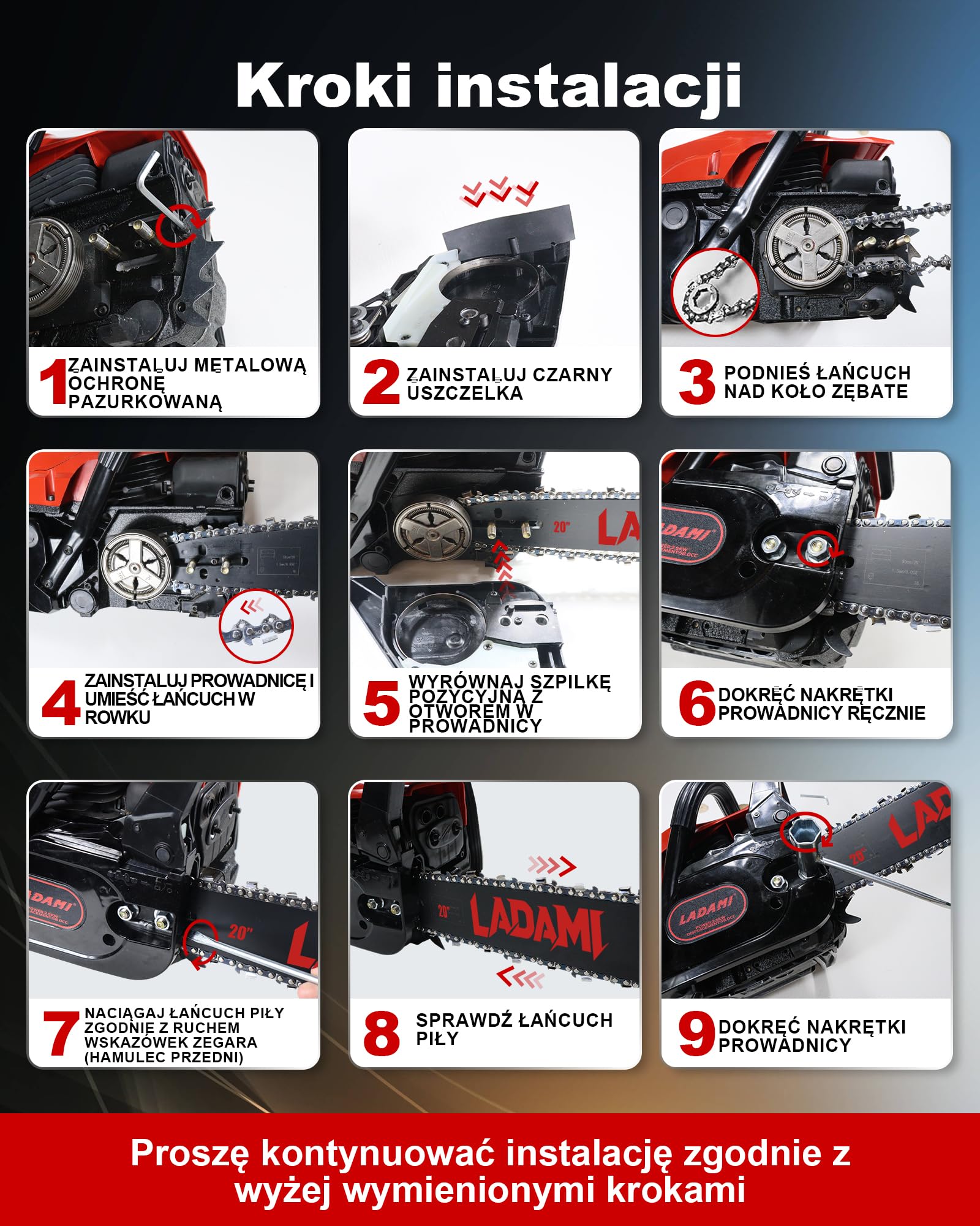 Benzynowa piła łańcuchowa 58CC Profi,2-suwowa piła łańcuchowa 3,5 KM, z mieczem 20" i 16", 2 łańcuchy, tłumienie wibracji, wyłącznik bezpieczeństwa, spalinowa piła do pielęgnacji drzew, prace