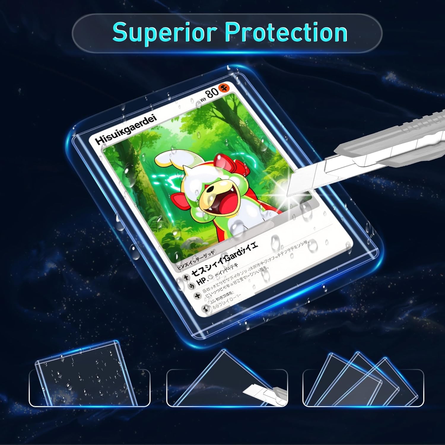 400 Card Sleeves - 3"x4" Rigid Toploaders for Cards, Hard Plastic Card Protectors, Premium Trading Card Sleeves Fit for Baseball Cards, Sports Cards, MTG & All Standard Trading Cards (200Hard+200Soft)