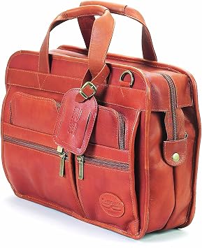 Claire Chase Slimline Executive Briefcase, Saddle, One Size