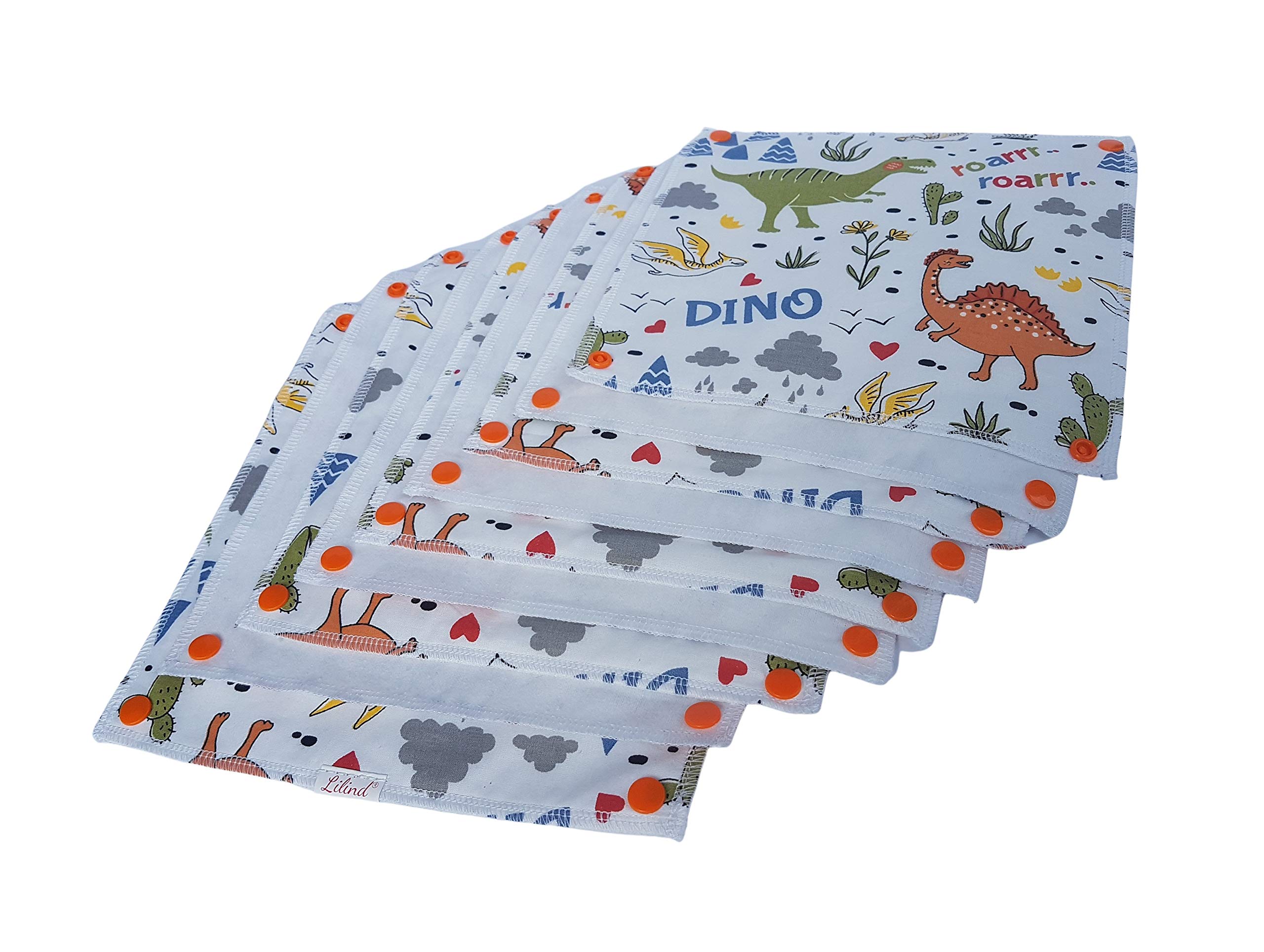 Lilind 10 Pack Reusable Kitchen Roll, Zero Waste, Cloth Wipes, Family