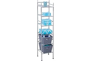 BTH-03484 6 Tier Metal Tower Bathroom Shelf