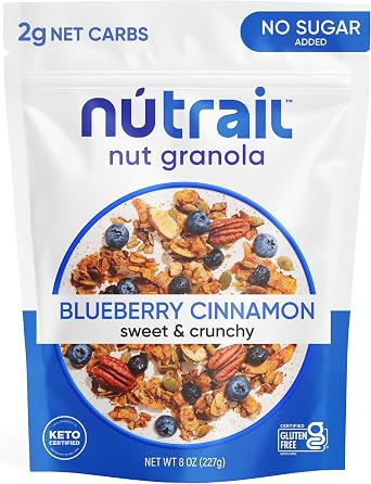 Low Karb Keto Nut Granola Blueberry Cinnamon 11 oz 312 g