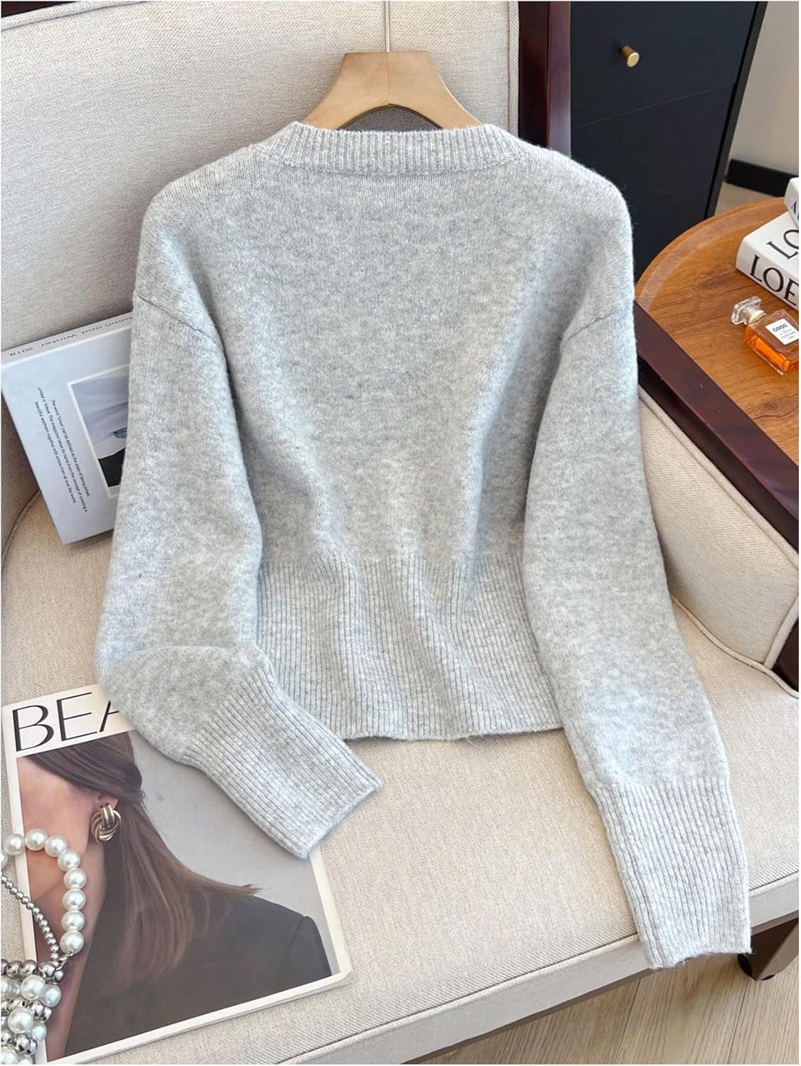 GORGLITTER Women's Cropped Cardigan Sweaters Lightweight Knit Sweater Cute Button Up Cardigans Trendy Fashion Clothing - Image 2