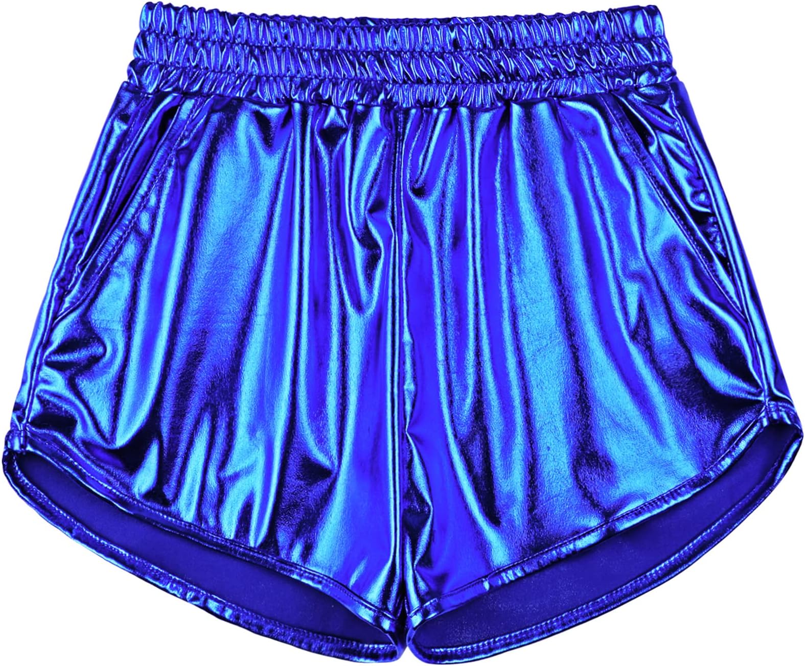 Girls Metallic Shorts Sparkly Shiny Hot Pants Gold/Silver/Pink Outfit