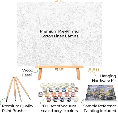Miniatura 111 de Ledgebay - Pintura por número para adultos – Kits de pintura por números, pintura sin arrugas por números para adultos principiantes, 12 x 16