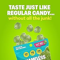 Vista 3 de Shameless Snacks – Snacks saludables bajos en calorías, gomitas keto bajas en carbohidratos (caramelos sin gluten) – Paquete de 6 Green Apple Blast