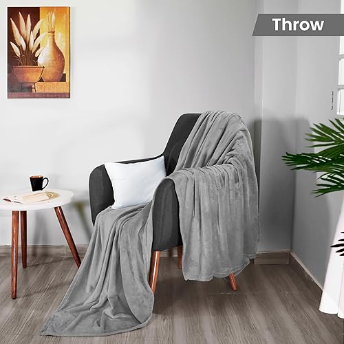 Miniatura 2 de Utopia Bedding Manta de forro polar para niños, tamaño blanco, 10.58 ozm, manta de lujo para sofá, cama, antiestática, mullida y suave, de