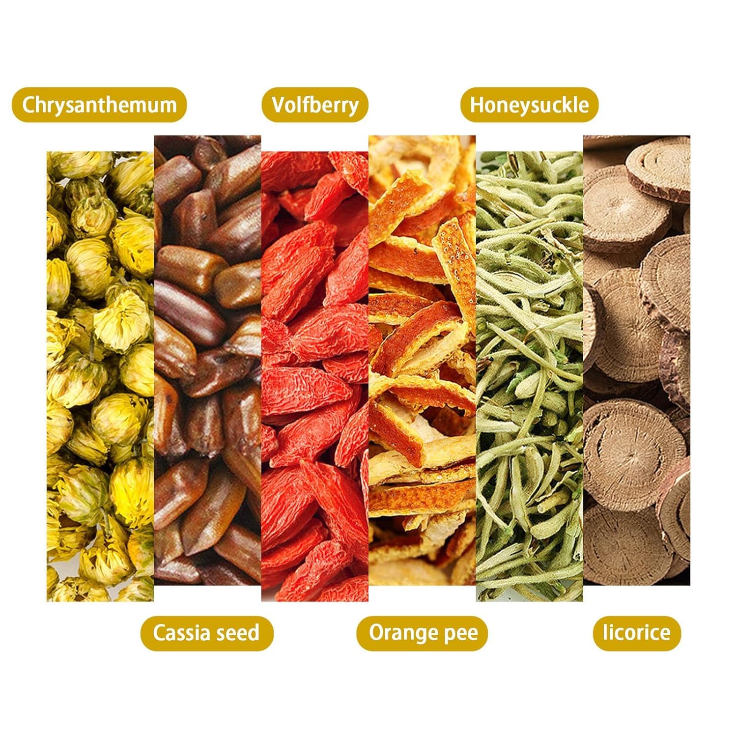 EILIN YHT Chrysanthemum Cassia Seed Tea Bags Liver Care Chinese Herbals - 30 Counts x 5Grams - Image 2