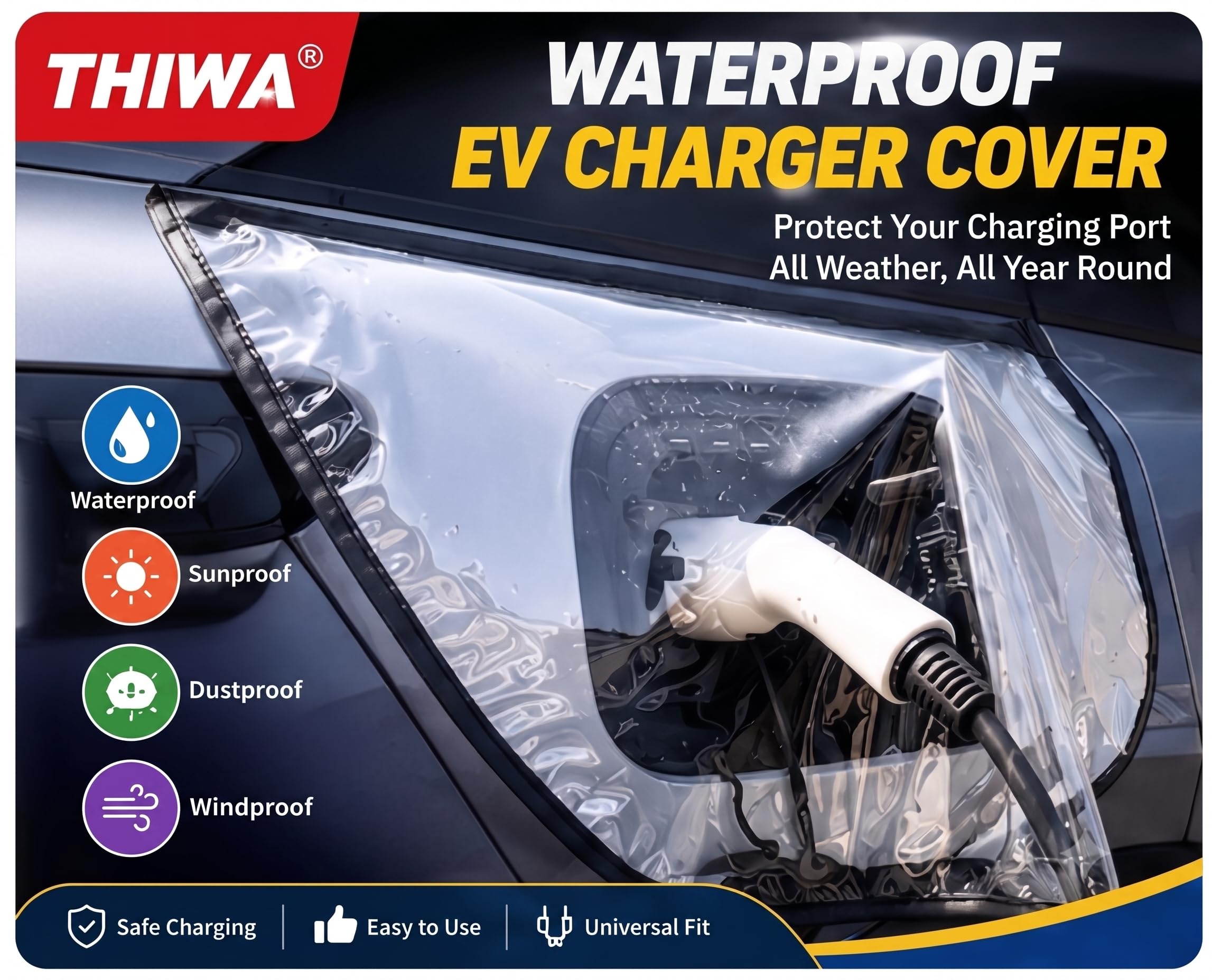 EV Charger Rain Cover - Waterproof & Magnetic -3