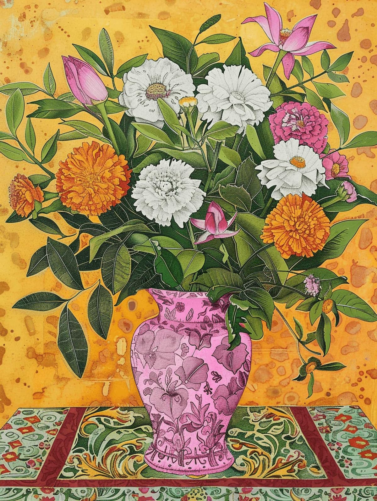 Taxpy 11CT Flores En Un Jarrón Diy Kit Punto De Cruz Flores De Fantasía Kits De Patrones De Punto De Cruz,Kit De Bordado Para Adultos Y Principiantes,Juego De Manualidades 80x100cm