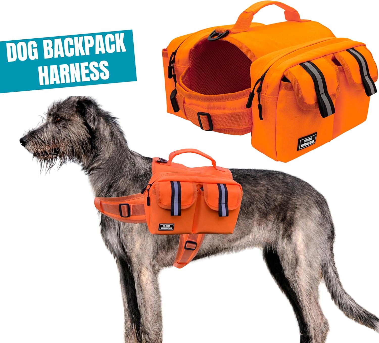 Small Dog Hiking Backpack with Adjustable Harness & Reflective Straps Small Dog Hiking Backpack with Adjustable Harness & Reflective Straps