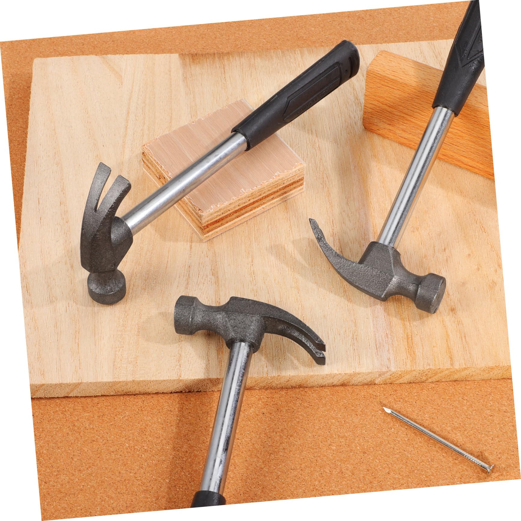 Angoily 10 Pezzi Mini Martello con Testa in per Chiodi per Falegnameria e da Te in Plastica Antiscivolo Strumento Compatto e e Lavori Professionali