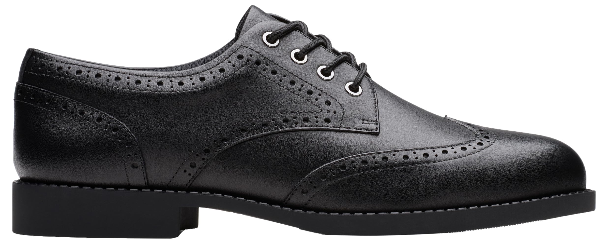 Clarks Tapa Pure Y. Childrens Black Leather, 6.5