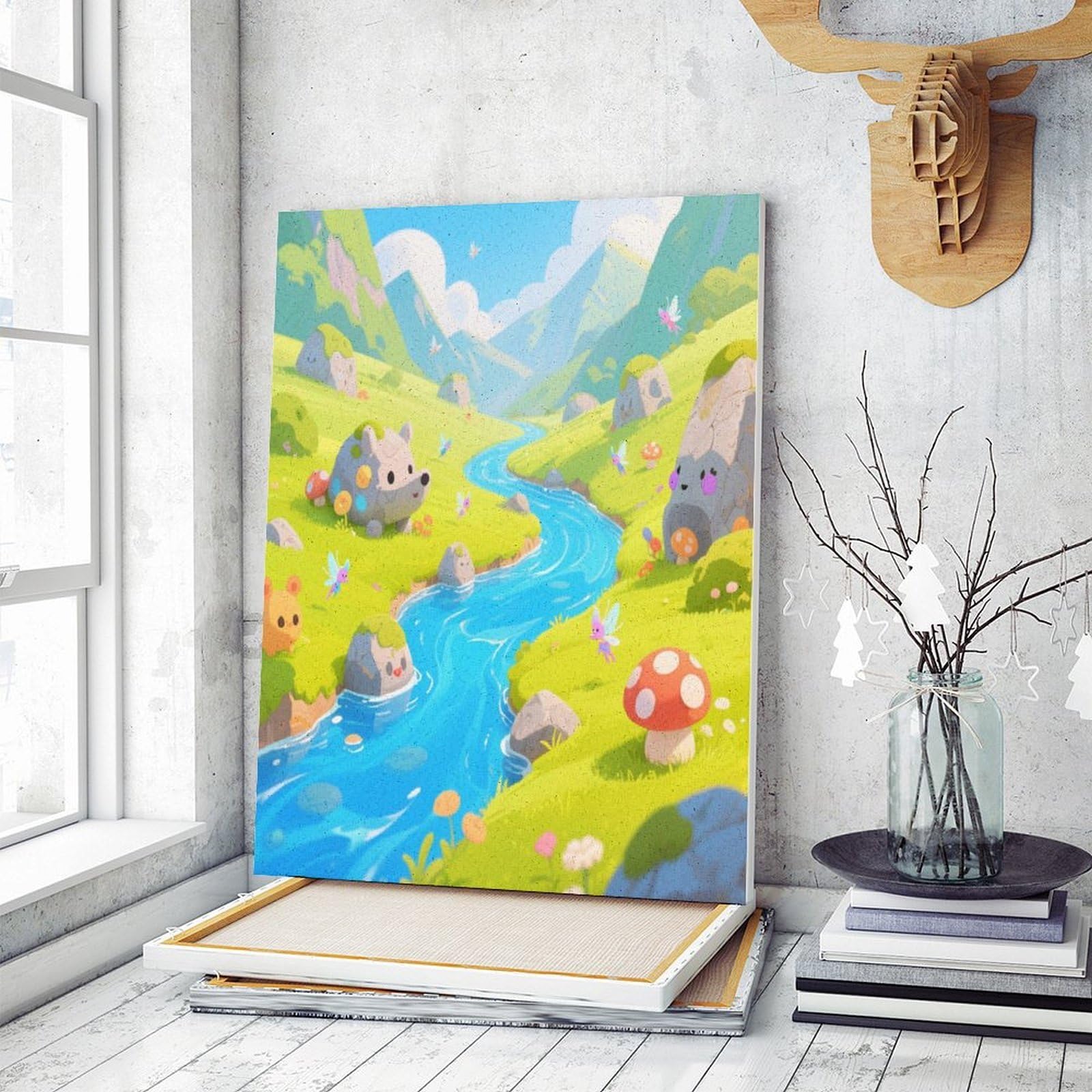 KOAYUBFC Malen nach Zahlen für Erwachsene, Anfänger, Erwachsene, Malen-nach-Zahlen-Kits auf Leinwand, Acryl-Ölfarben, Gemälde mit Pinseln als Geschenk, Wanddekoration für Zuhause, Wanddekoration