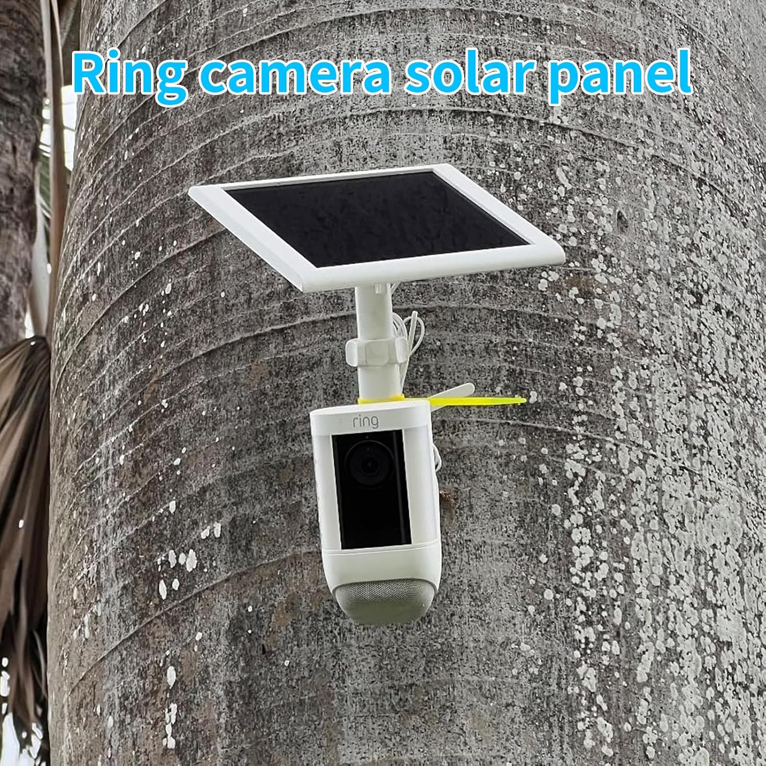 Solar Panel for Ring Camera, Compatible with Rings Spotlight Plus/Pro & All-New Stick Up Outdoor Cam Battery, 10ft Long Cable with USB-C to Ring Barrel Plug Adapter, 6w Fast Charging (2Pack)