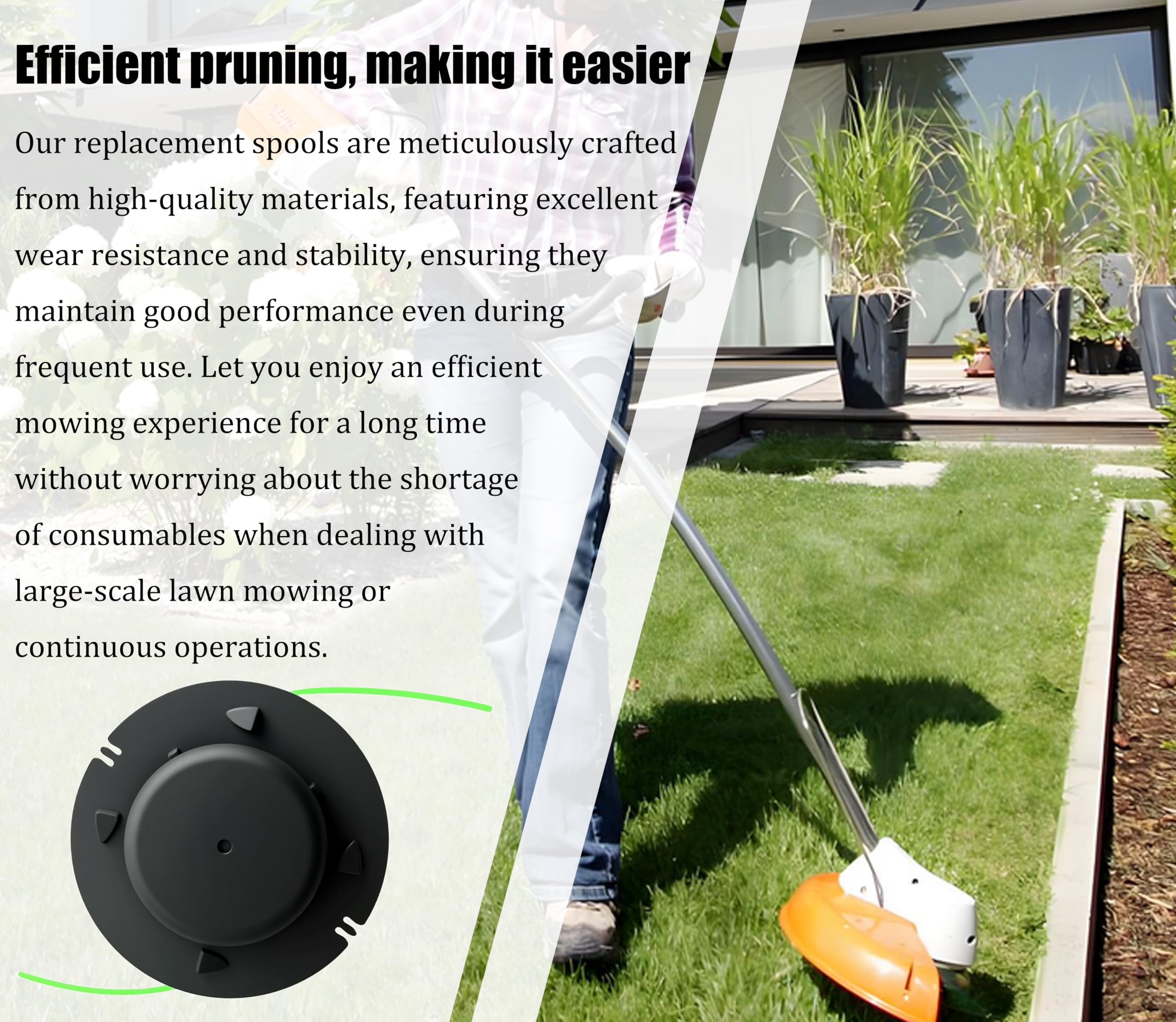 Confezione da 4 bobine di ricambio 4008 710 4302 compatibili con stihl FS56 Trim The Head Automatic Outgoing line 2-2 Strike The Grass Head 2-2 bobine