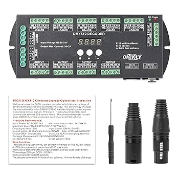 FREEWAY D2 シネマデコーダー Amazon.com: 36 Channel DMX Decoder,72A RGBW led light dmx