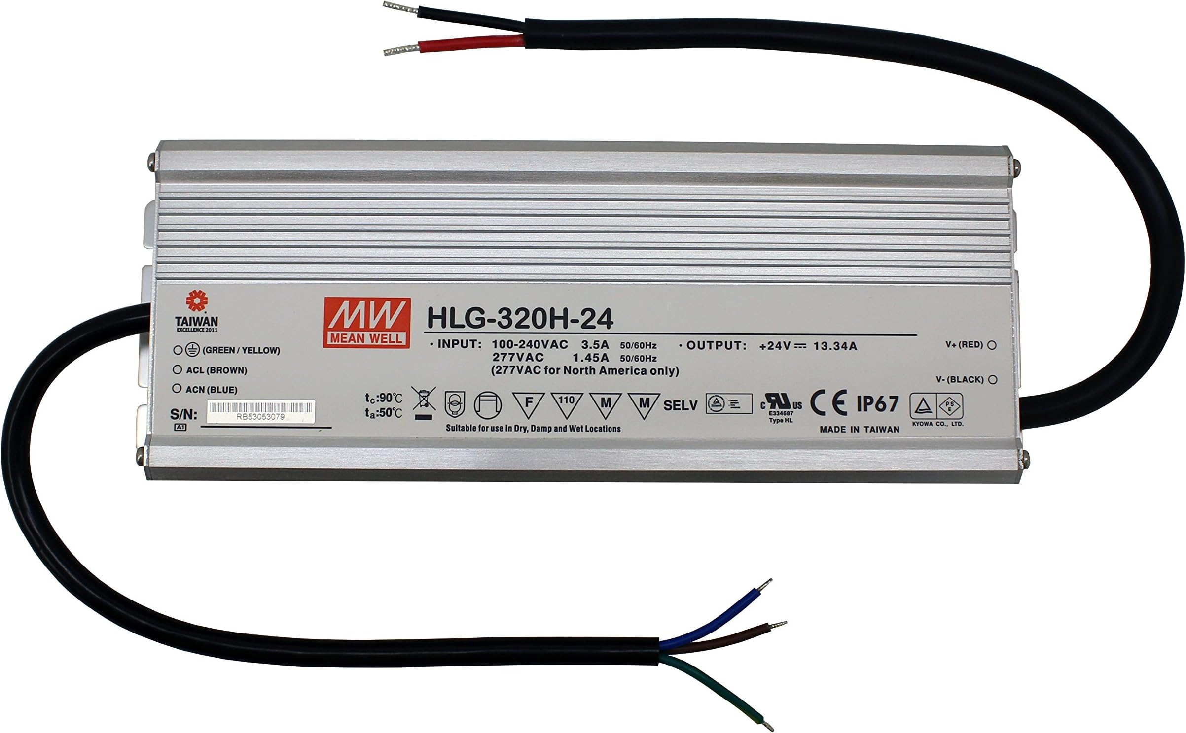 24V 320W Constant Voltage Mean Well HLG-320H-24