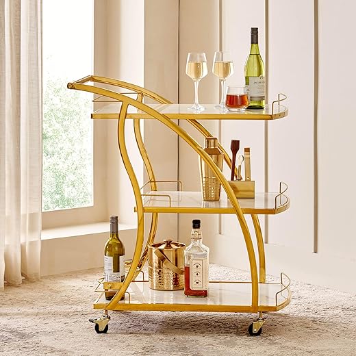 Lance Serving Trolley - Gold