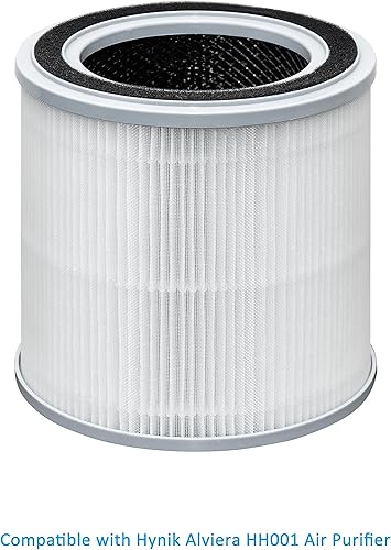 Miniatura 4 de HH001 Reemplazo de filtro, compatible con el purificador de aire Hynik Alviera HH001, prefiltro de filtración de 3 etapas, filtro HEPA verdadero,