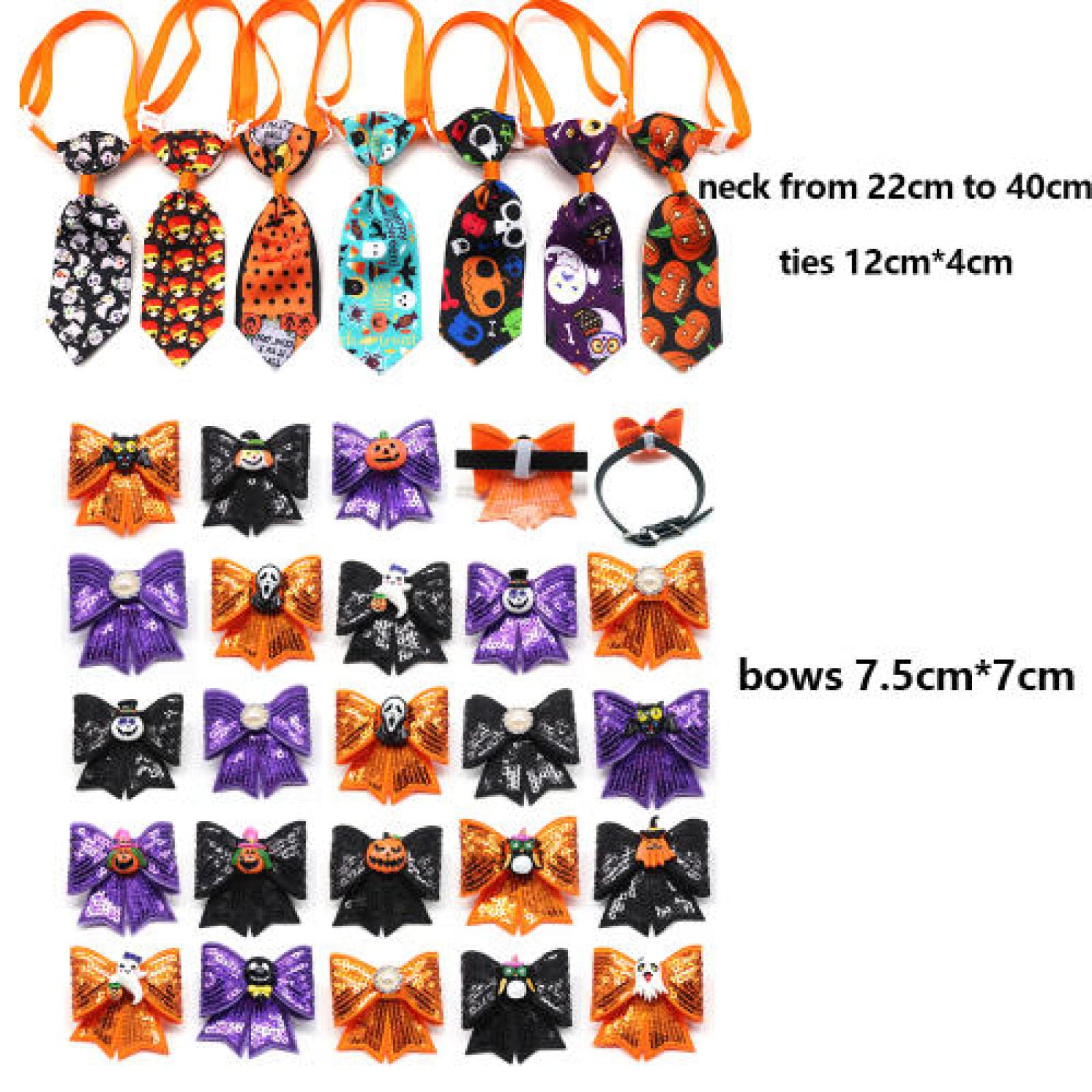Bandany dla psów Halloween akcesoria dla psów dynia czaszka pies zwierzę domowe muszka bandana na wakacje mały duży pies produkty do pielęgnacji 50 szt. K