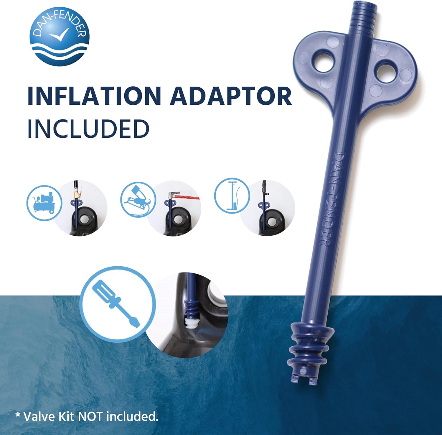 Dan-Fender Light Boat Fender 827-G6 - Bumper for Boats (23-36 ft Long) - Strong & Flexible PVC, All Weather Conditions, Universal Fit Boat Accessories for Docking (Black)