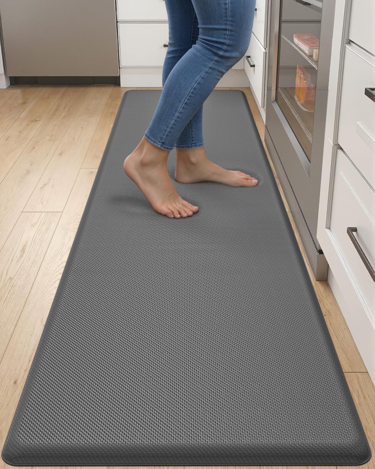 Tapete de cocina antifatiga contra el dolor de espalda alfombra gris DEXI