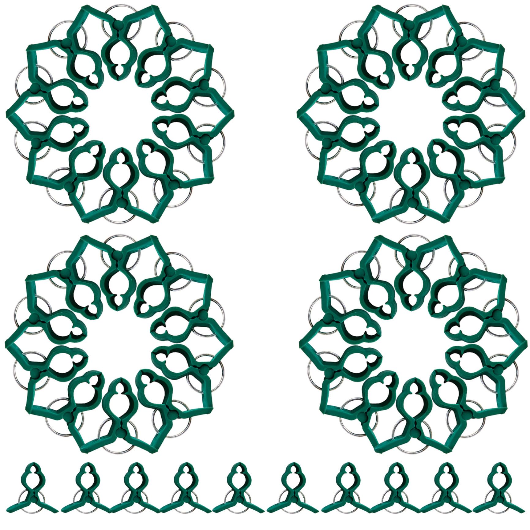 Garden Clips Plant Clips for Climbing Plants 50PCS 1.4x1.6 Inch Garden Clips Pp Orchid Clips with Secure Fastener Anti-Oxidation Tomato Clips for Support Vine Vegetables Tomatoes Grow