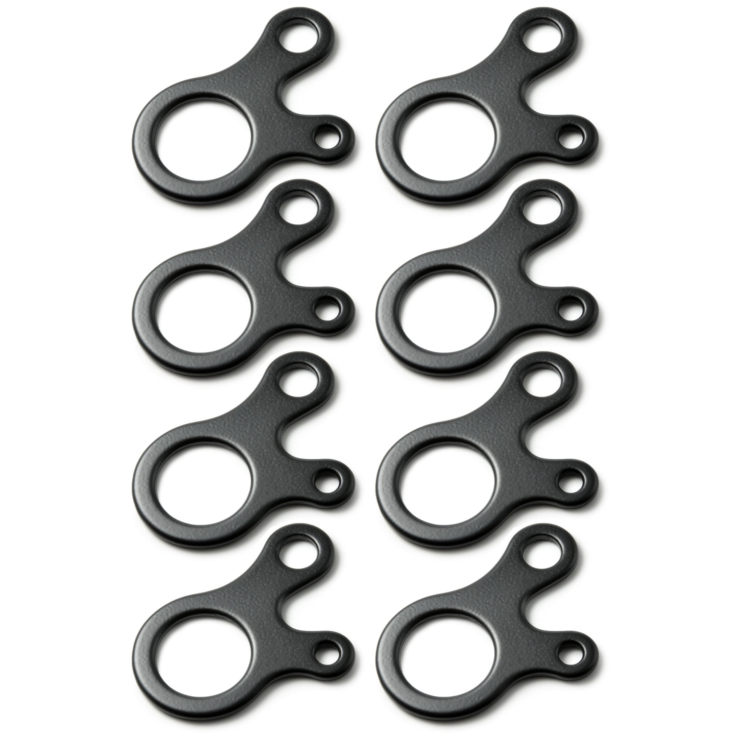 Ganzoo Set 4 Anelli Di Tensione Per Corde In Alluminio A 3 Fori - Per Tende E Paracord, Leggeri 5,1g