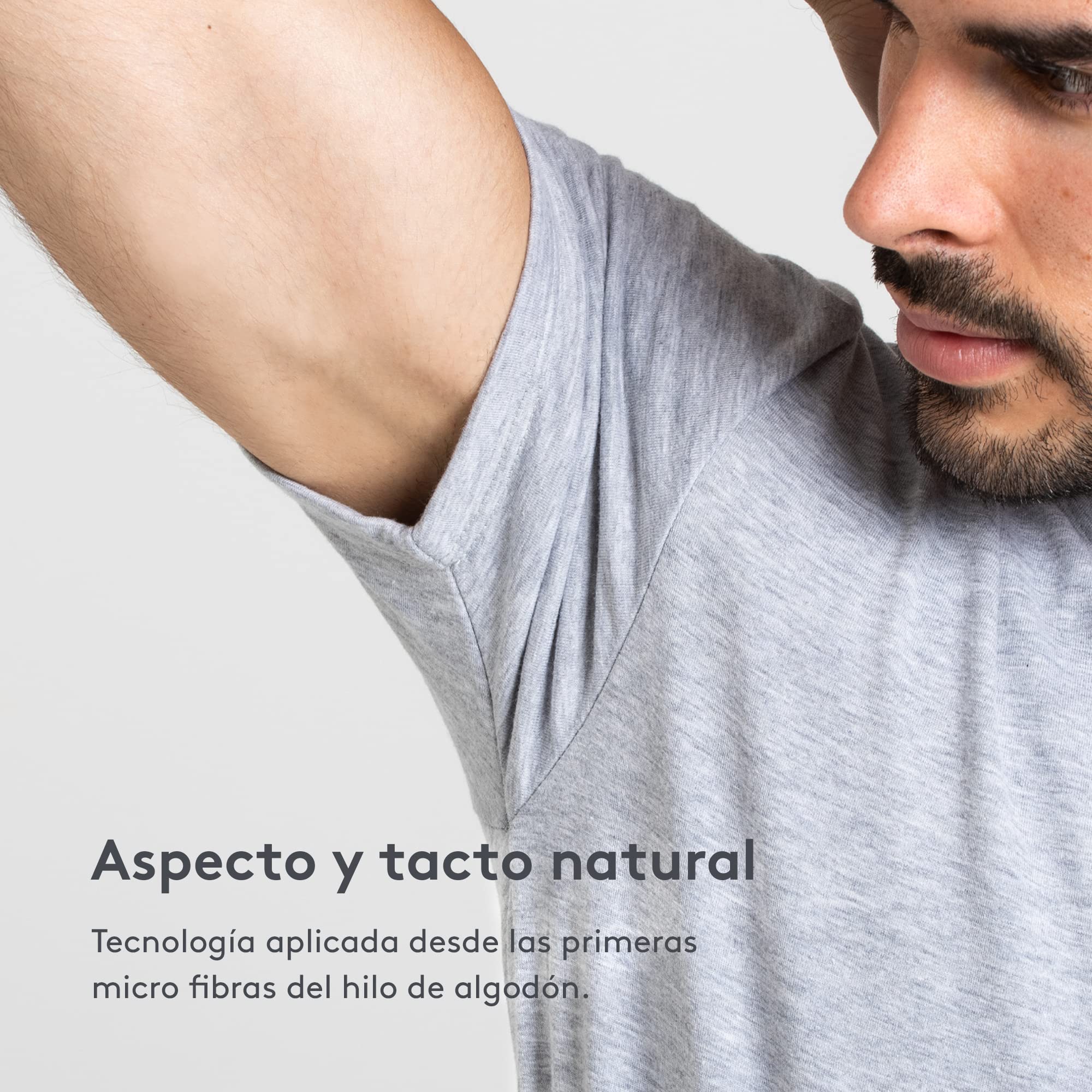Pack 3 Camisetas a Prueba de Sudoración, Absorbe y Evapora el Sudor, a Prueba de Olores, Transpiración y Manchas, Evita el Olor, 100% Transpirable.
