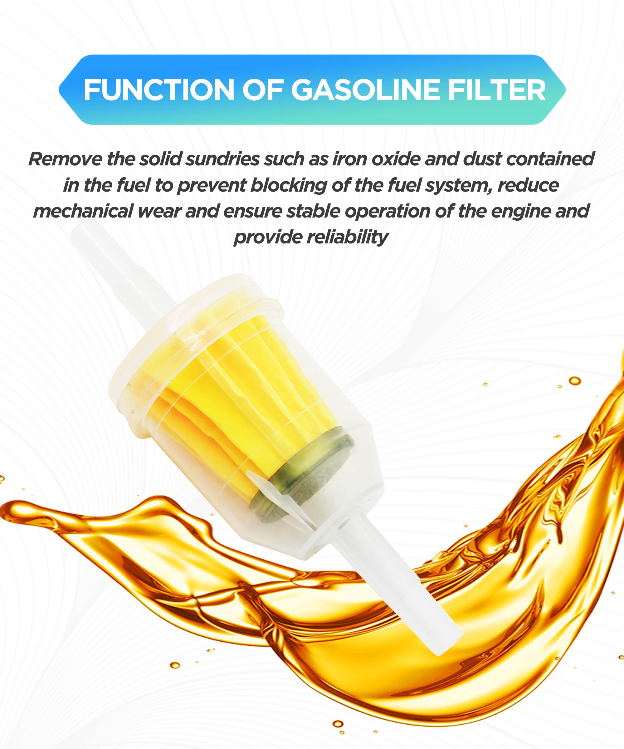 Filtro in linea carburante universale-moto angolo retto per filtro
