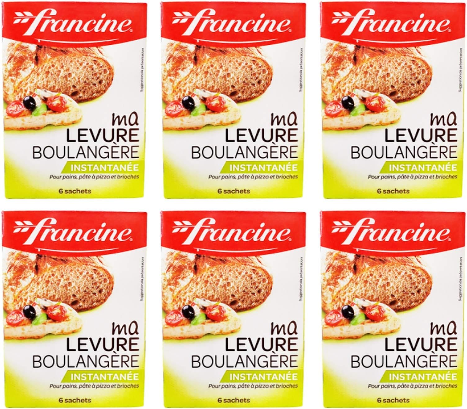 Francine Ma Levure Boulangere - French Imported Bakers Yeast (6 Pack, Total of 6.3oz)
