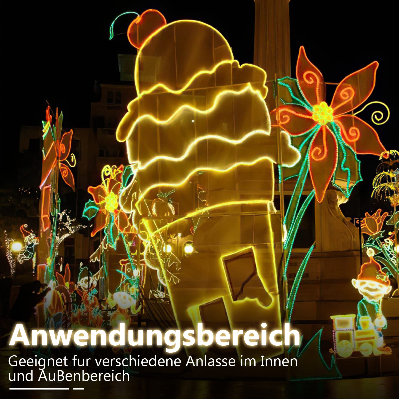 Adoric Innen/Außen-Lichterketten G40 Lichterkette mit Draht Glühbirnen
