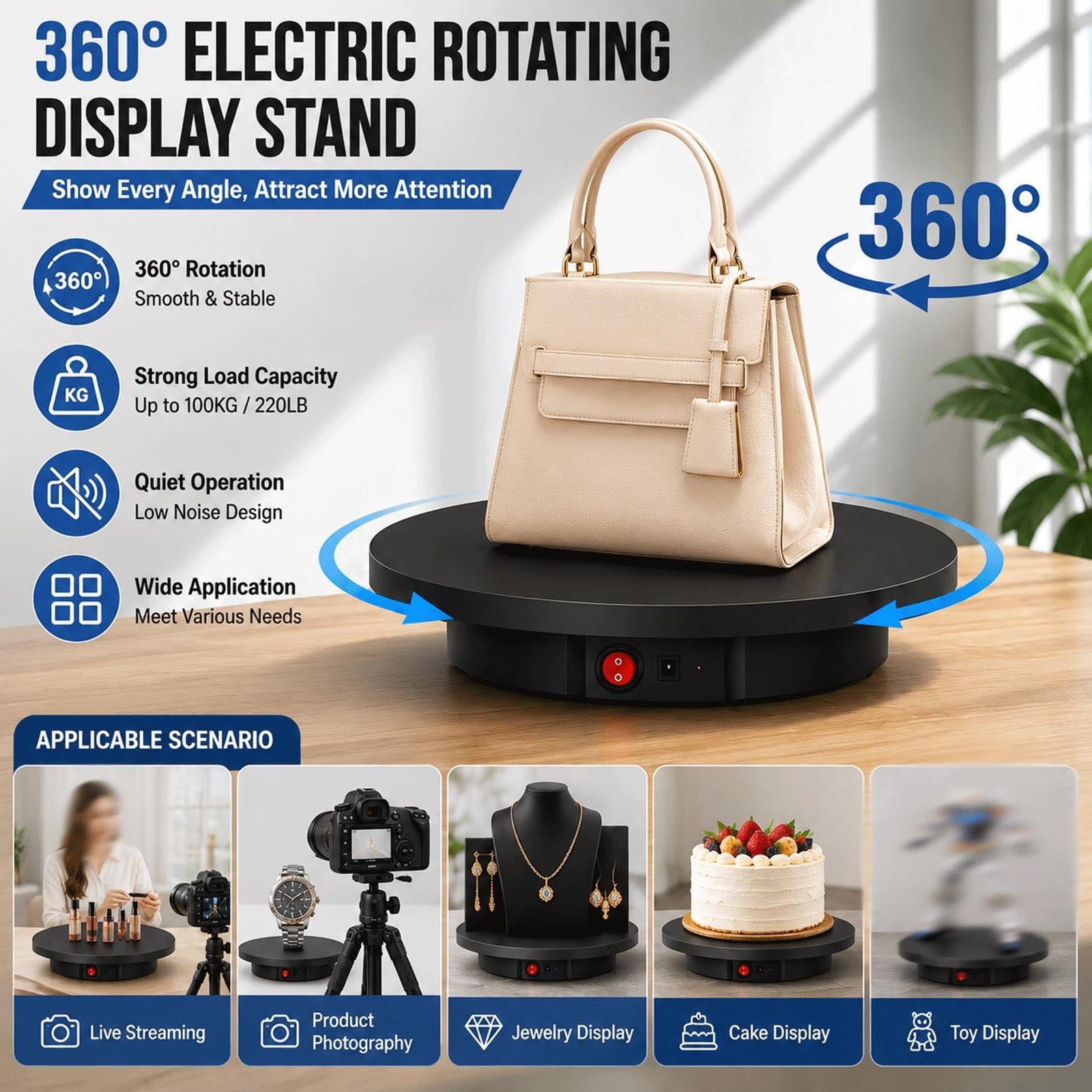 Elektrischer Drehteller, 360-Grad-Drehteller