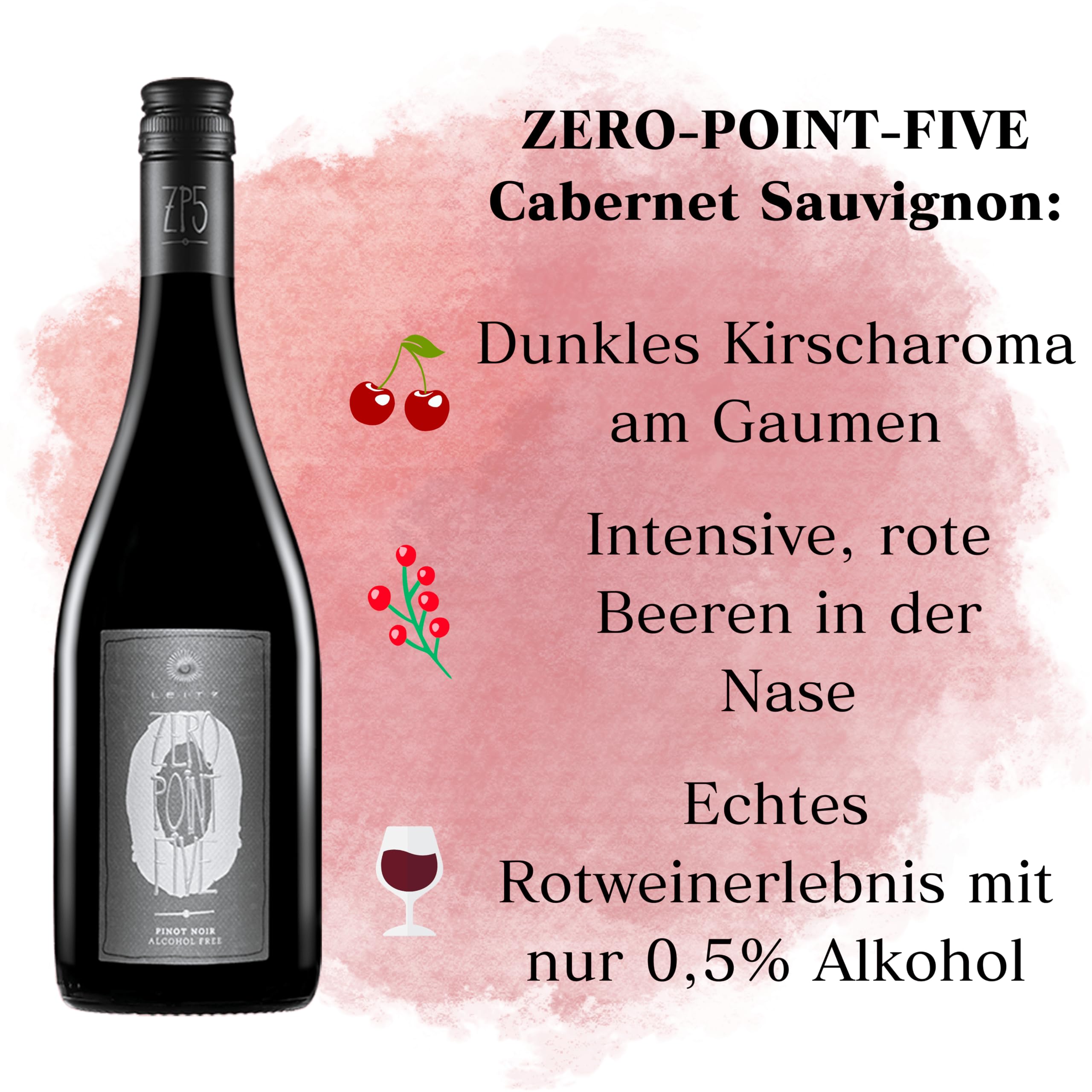 Alkoholfreier Wein von Weingut Leitz | <0,5% vol | 6er Probierpaket | Rotwein, Weißwein & Rosé entalkoholisiert inkl. Gratis Weinausgießer
