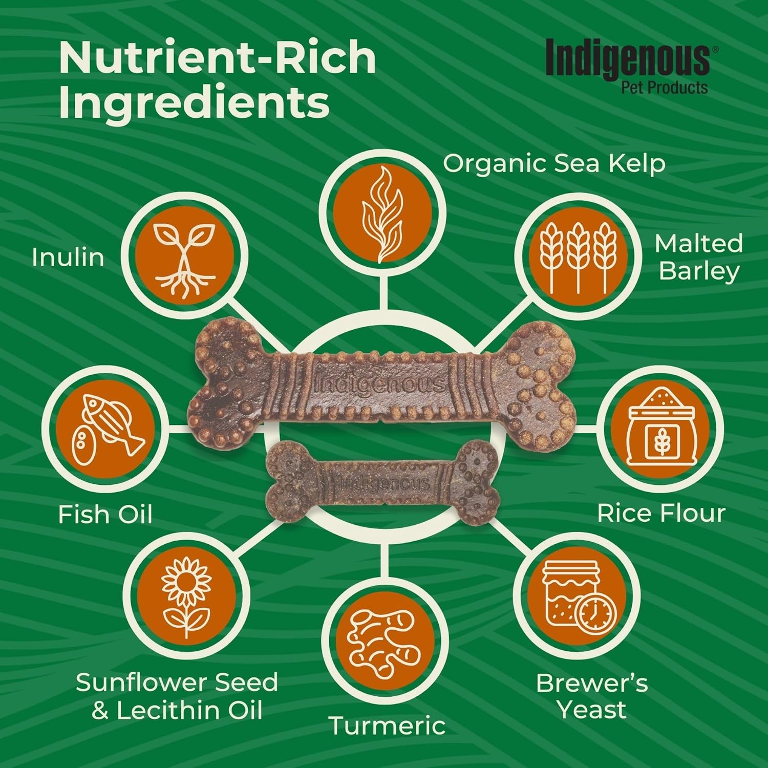 Chicken Flavor Dental Health Bone Dog Treats, 13 Count Each, Made in The USA (pack of 2).