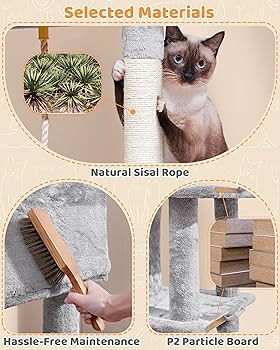 Amazon.com : Yaheetech Cat Tree, Multi-Level Cat Tower for